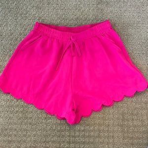 TCEC Pink Scallop Shorts, size small